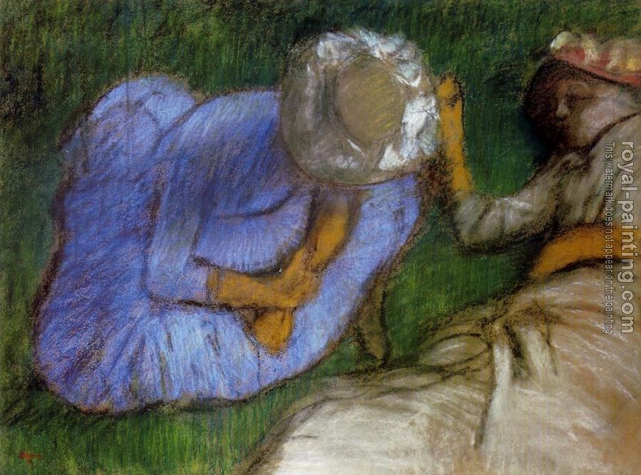 Edgar Degas : Young Women Resting in a Field
